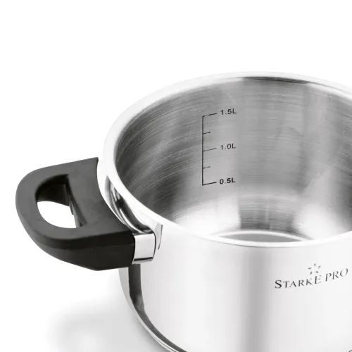 Garnek nierdzewny z pokrywką Starke Pro Sante 1,9 l