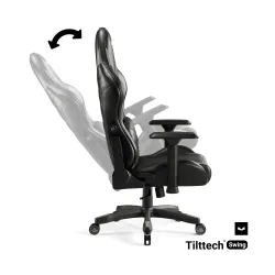 Fotel Diablo Chairs X-Ray 2.0 Normal Size Gamingowy do 136kg Skóra ECO Czarno-szary