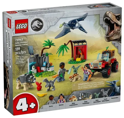 Конструктор LEGO Jurassic World 76963 спасательный центр для маленьких динозавров