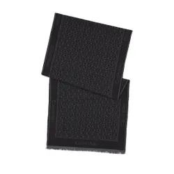 Calvin Klein monogramă Jacquard eșarfă 40x180 K60K611116 CK Negru BAX