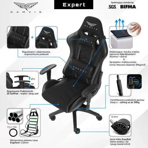 Fotel GAMVIS Expert Czarny