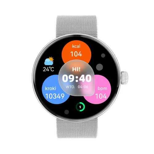 Smartwatch Forever Forevive 5 SB-365 41mm Srebrny