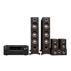 Onkyo TX-NR6100 Cinema Package Black, Taga Harmony TAV 5.0: TAV-607F + C + S Modern wenge