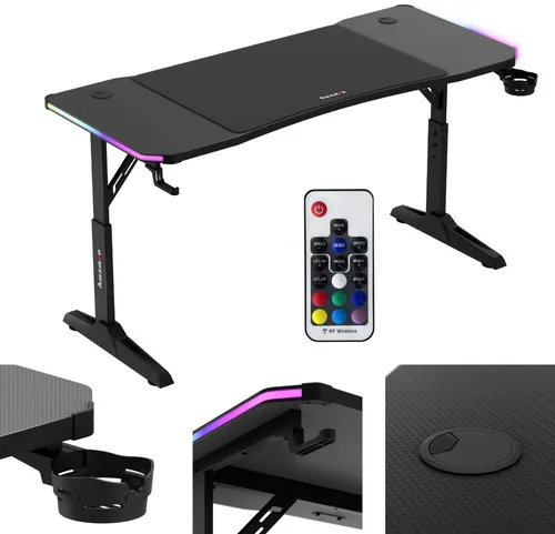 Biurko gamingowe HUZARO Hero 3.6 RGB Czarny