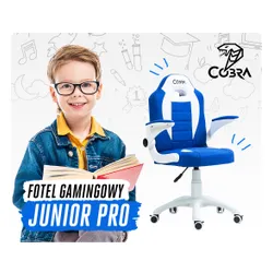 Fotel COBRA Junior Pro CRF2305 7.1T Niebiesko-biały