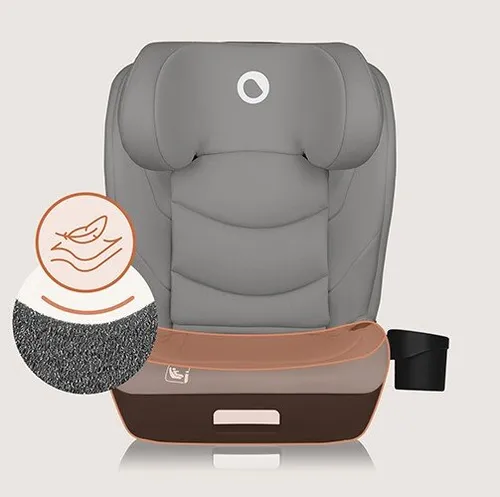 Fotelik samochodowy LIONELO Neal i-Size 100-150 cm (15-36 kg) Szary
