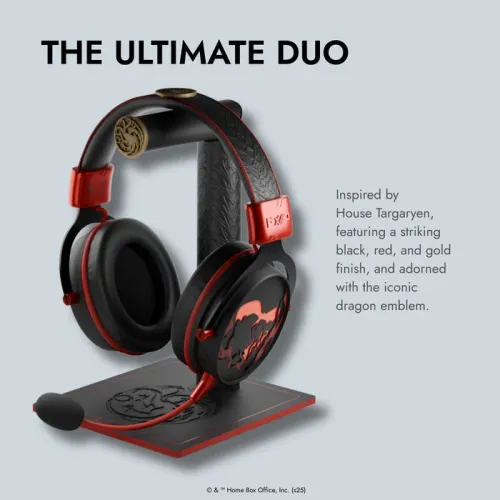 Słuchawki bezprzewodowe z mikrofonem Lexip Game of Thrones - Targaryen - Multiplatform Wireless Headset
