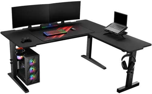 Biurko gamingowe narożne GENESIS Holm Modular 160 Czarny