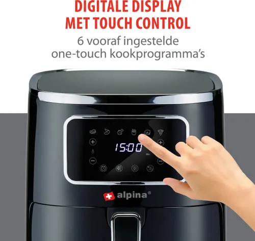 Air Fryer Frytkownica beztłuszczowa ALPINA 871125224687 4.5l programator czasowy