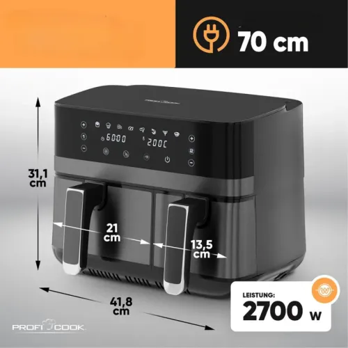 Air fryer ProfiCook PC-FR 1295 H 2700W 9l