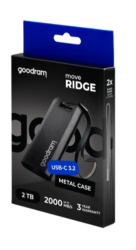 Dysk GoodRam Move Ridge SSD 2TB USB 3.2 Typ C Czarny