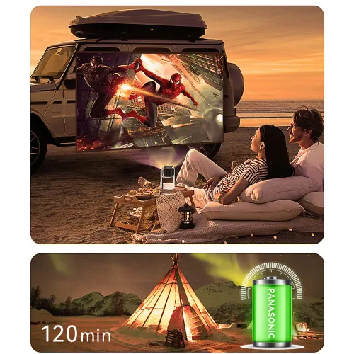 Projektor MANTA MultiVision Portable HD (1280 x 720), 250 ANSI lumen, Wi-Fi, Bluetooth
