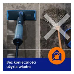 Mop elektryczny PHILIPS OneUp XV3101/11 czas pracy do 50 minut, 2x szybsze mopowanie, 2 wymienne pady w zestawie (Bezprzewodowy)