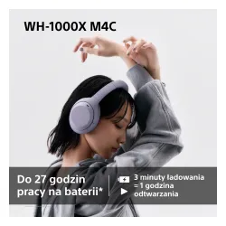 Słuchawki bezprzewodowe Sony WH-1000XM4C ANC Nauszne Bluetooth 6.0 Srebrny