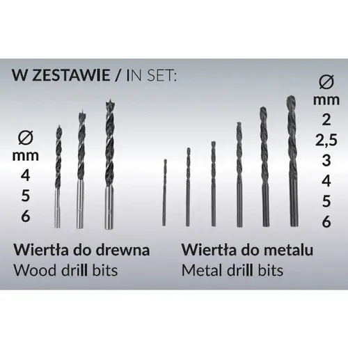 Wiertarko-wkrętarka DEDRA SAS+ALL DED7030A02 Zestaw