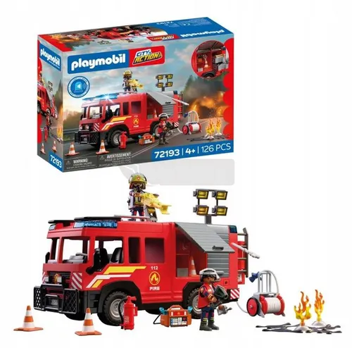 PLAYMOBIL 72193 Pojazd wóz straży pożarnej, zestaw do zabawy +4 lat