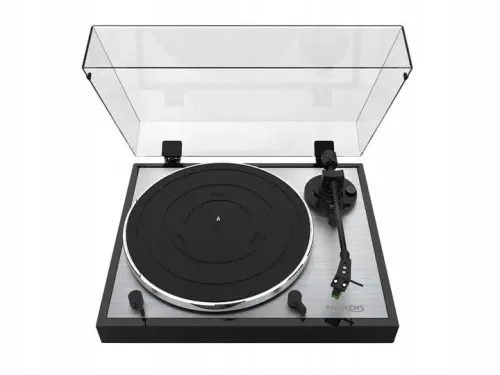 Gramofon Thorens TD 402 DD Półautomatyczny Napęd bezpośredni Przedwzmacniacz Czarny błyszczący