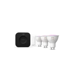 Zestaw Philips Hue White and Colour Ambiance 3 żarówki GU10 + regulator przyciemniania + Bridge Pro