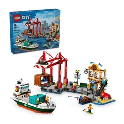 LEGO City 60422 Nadmorski port ze statkiem towarowym