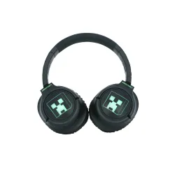 Słuchawki bezprzewodowe z mikrofonem OTL Technologies Minecraft Wireless LED Nauszne Zielony