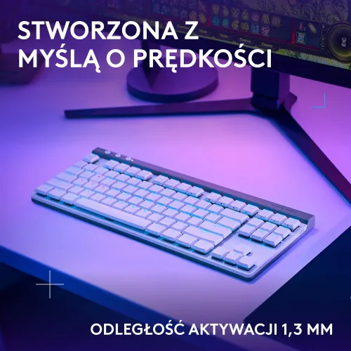 Klawiatura mechaniczna Logitech G515 LIGHTSPEED TKL Biały