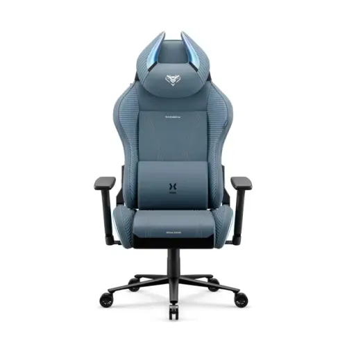 Fotel Diablo Chairs X-Horn 2.0 Normal Size Rainbow Blue Gamingowy do 140kg Tkanina Niebieski