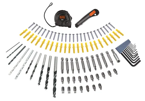 Wiertarko-wkrętarka BLACK&DECKER BCD003D2AMB + Zestaw 100 akcesoriów