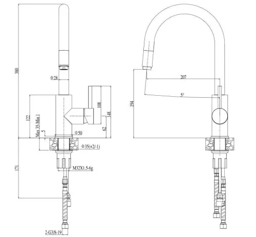 Bateria Alveus Delos 1129021 Chrom Stal szlachetna