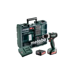 Дрель-шуруповерт аккумуляторная с насадками 63шт. Metabo PowerMaxx BS 12 Set