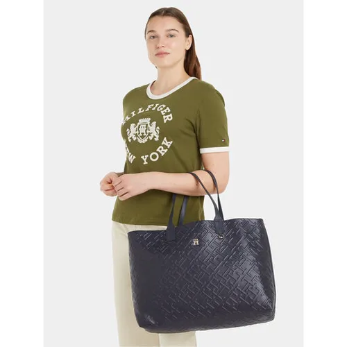 Сумка Tommy Hilfiger Iconic Tommy Tote Mono AW0AW15572 Space Blue DW6