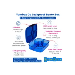 Lunchbox głęboki 5-komorowy Yumbox Go Bento Box - Oslo blue
