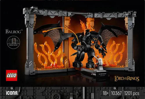 LEGO Klocki Icons 10367 Władca pierścieni: Book nook z Balrogiem