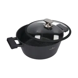ZWIEGER Black Stone 5,5 l - garnek aluminiowy z pokrywką