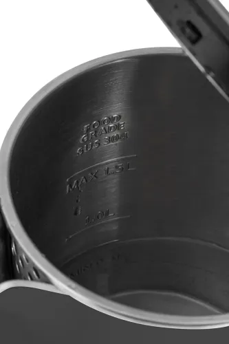 Czajnik elektryczny bezprzewodowy ze stali nierdzewnej CONCEPT DOUBLE WALL CIEMNOSZARY 1,5 l