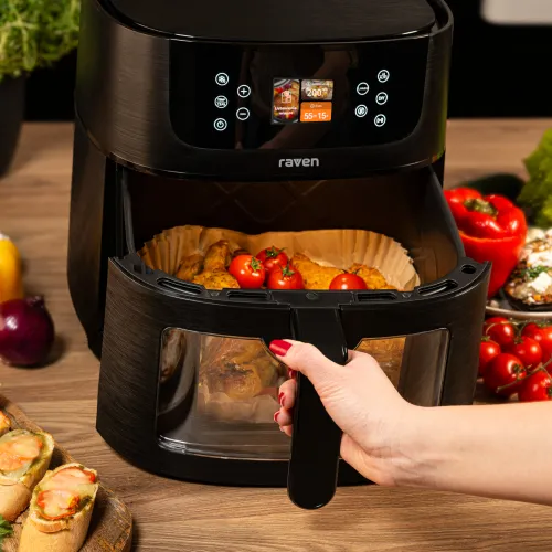 Air fryer Raven Frytownica niskotłuszczowa EFN010 AI z rozpoznawaniem potraw 25 programów automatycznych 1800W