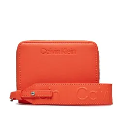 Большой женский кошелек Calvin Klein Gracie Wallet с ремешком Md K60k611387 Flame SA3