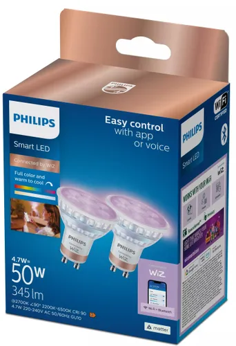 Inteligentna żarówka LED PHILIPS SMART 929003772341 4.7W GU10 Wi-Fi (2 szt.)