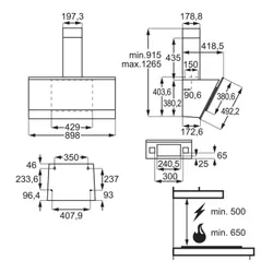 Okap AEG DVE5971HB Czarny