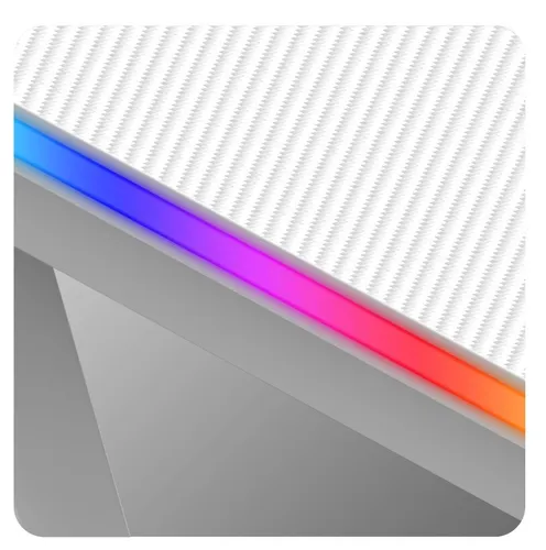 Biurko gamingowe HUZARO Hero 3.3 RGB Biały