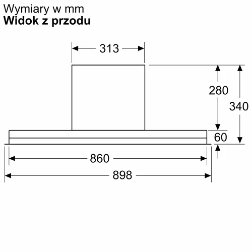 Okap Bosch DBB97DP60 Czarny