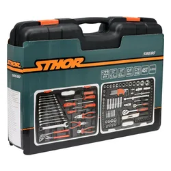 Zestaw narzędzi STHOR 58690 (122 elementy)