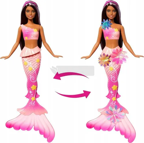 LALKA BARBIE SYRENKA ROZKWITAJĄCE KWIATY syrenka z magicznymi kwiatami JDM73