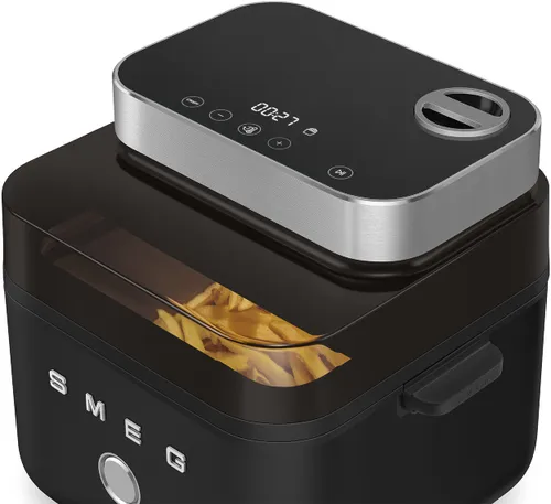 Air Fryer Frytkownica beztłuszczowa SMEG AFC01BLMEU 7l z okienkiem do obserwacji postępów gotowania