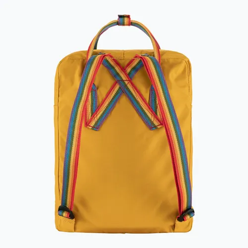 Plecak miejski Fjällräven Kanken Rainbow 16 l ochre/ rainbow pattern