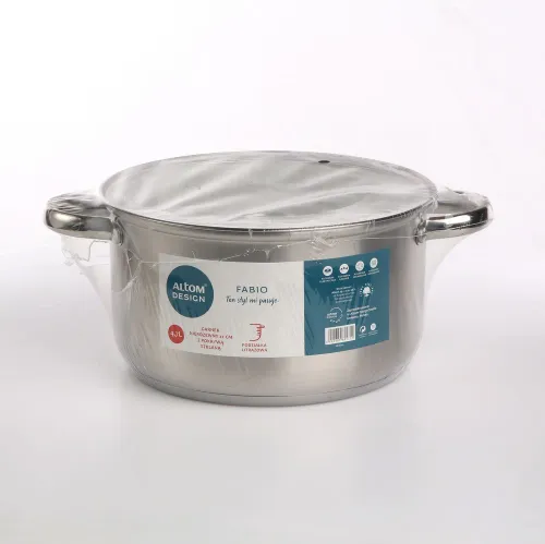 Garnek ze stali nierdzewnej z pokrywką FABIO 4,7 l