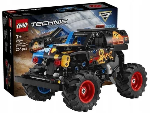 KLOCKI LEGO TECHNIC 42219 Monster Jam Grave Digger Ogień i lód, zestaw +7