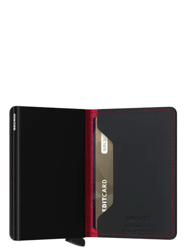 Mały portfel RFID Secrid Slimwallet Perforated - black / red