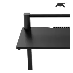 Biurko Corsair Platform:6 Standardowy180cm Czarny Laminat