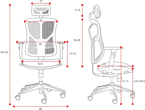 Fotel DIABLO CHAIRS V-Basic Biało-czarny