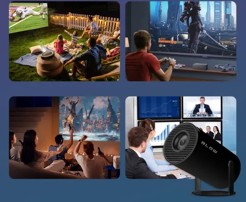 Projektor BLOW Cinema Black HD LED Ready Bluetooth Wi-Fi Android TV